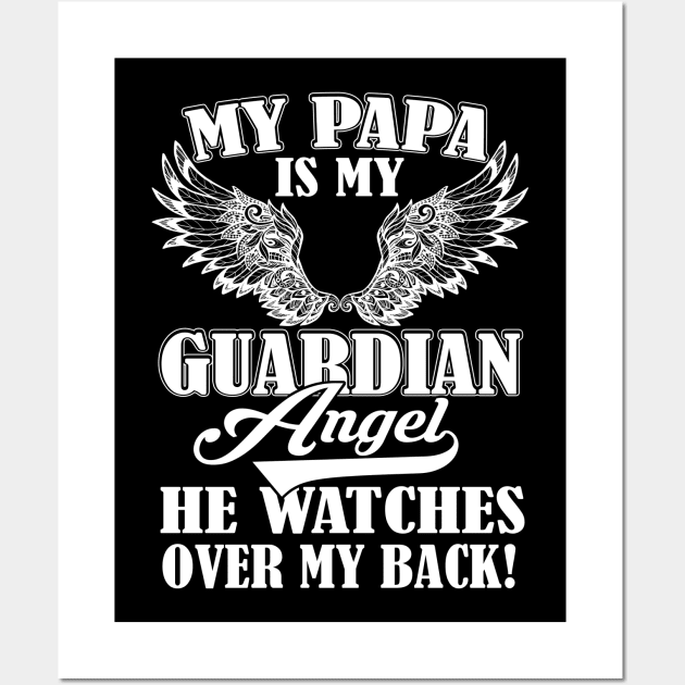 Father's Day My Papa Is My Guardian Angel Wall Art by Emart